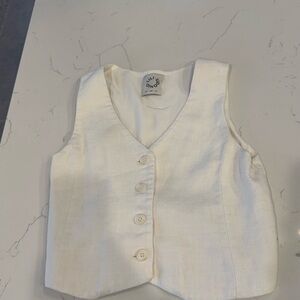 Elegant Cream Button Down Vest